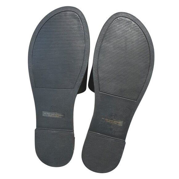 Bonnibel Womens Black Slide Sandals Studded Detail Slip On Comfort Flats Size 6 - Picture 2 of 3